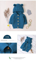 将图片加载到图库查看器，Autumn Infant Hooded Knitting Outwear coat / Jacket For Newborn Baby Boys GirlIn Modern New Elegant Design
