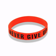 将图片加载到图库查看器，New Trend Motivation "The Road to Dreams" "Never Give Up"  Inspirational Silicone Rubber Bracelet Elastic Band  Brecelet for Women and Men In Unisex Design
