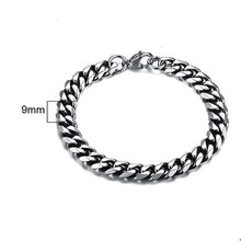 Load image into Gallery viewer, Men's Bracelet Curb Cuban Link Chain Stainless Steel Mens Womens Bracelets Bangle Gold Tone No Fade
