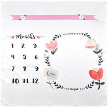 Load image into Gallery viewer, Newborn baby Monthly Growth  Blanket Photography Props Background Cloth For Baby
