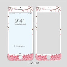 将图片加载到图库查看器，3D Curved Edge Tempered Glass for iPhone 6 6s 7 8 Plus Fashion Flowers Pattern Screen Protector Protective Film Tempered Glass Screen Protector Designed for iPhone
