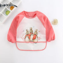 Load image into Gallery viewer, Cute Cartoon Print Baby Waterproof Long Sleeve Apron Children Feeding Smock Bib Baby Accessories
