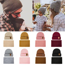 Load image into Gallery viewer, Modern Baby Set Hat Cap and Scrif And Snood  Warm Hat Scarf Caps Scarves Knit Hats For Kids
