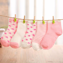 Load image into Gallery viewer, 5 Pairs Colorful Mesh Cotton Thin Newborn Baby Socks For Girls And Boys Toddler Soft Socks

