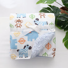 Load image into Gallery viewer, Baby Blankets New Layer Coral Fleece Infant Swaddle  Wrap Owl Printed Newborn Baby Bedding Blanket
