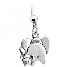 Load image into Gallery viewer, Mommy and Baby Elephant Pregnancy Belly Ring
