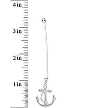 Load image into Gallery viewer, Nautical Anchor Drop Pregnant Belly Ring

