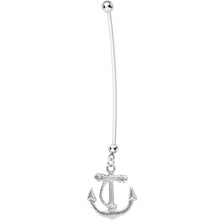 Load image into Gallery viewer, Nautical Anchor Drop Pregnant Belly Ring
