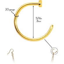 Load image into Gallery viewer, Handcrafted Pirate Booty Gold Plated Ear to Nose Chain 20G 5/16
