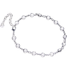Load image into Gallery viewer, Handmade Clear Gem Ankle Bracelet Created with Crystals
