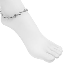 Load image into Gallery viewer, Handmade Clear Gem Ankle Bracelet Created with Crystals
