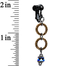Load image into Gallery viewer, Handmade Tribal Rings Clip On Earrings Created with Crystals
