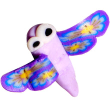 Load image into Gallery viewer, Handcrafted 1/4 5/16 Bioplast Purple Dragonfly Push In Cartilage Earring
