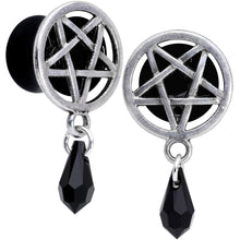 Load image into Gallery viewer, Pentagram Saddle Plug Set Created with Crystals 00G to 19mm
