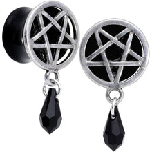 Load image into Gallery viewer, Pentagram Saddle Plug Set Created with Crystals 00G to 19mm
