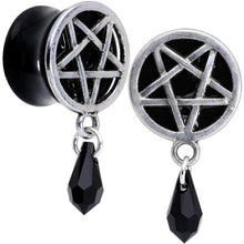 Load image into Gallery viewer, Pentagram Saddle Plug Set Created with Crystals 00G to 19mm
