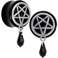 Load image into Gallery viewer, Pentagram Saddle Plug Set Created with Crystals 00G to 19mm
