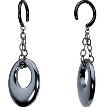将图片加载到图库查看器，Handcrafted Black Plated Hematite Clothoid Loop Chain Ear Weights
