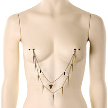 将图片加载到图库查看器，Handcrafted Warrior Drop Nipple Chain Created with Crystal
