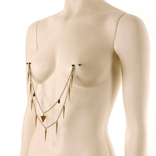 将图片加载到图库查看器，Handcrafted Warrior Drop Nipple Chain Created with Crystal
