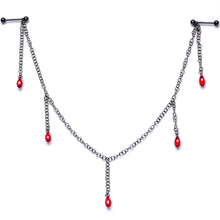 Load image into Gallery viewer, 5/8 Handmade Vamp Kiss Nipple Chain Created with Crystal
