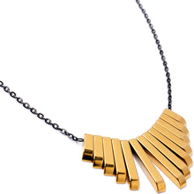 Load image into Gallery viewer, Handcrafted Natural Hematite Gunmetal Plated Chain Necklace
