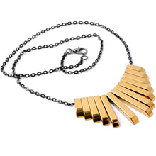 Load image into Gallery viewer, Handcrafted Natural Hematite Gunmetal Plated Chain Necklace
