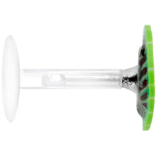 Load image into Gallery viewer, Handmade 1/4 5/16 Bioplast Green Kiwi Push In Cartilage Earring
