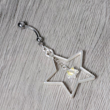 将图片加载到图库查看器，Handmade Starlight Dangle Belly Ring Created with Crystals
