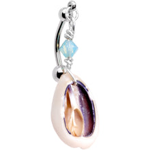 将图片加载到图库查看器，Puka Shell Reversible Belly Ring Created with Crystals
