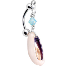 将图片加载到图库查看器，Puka Shell Reversible Belly Ring Created with Crystals
