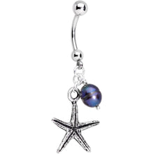 将图片加载到图库查看器，Handcrafted Seaside Starfish Dangle Belly Ring
