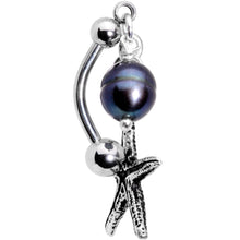 将图片加载到图库查看器，Handcrafted Seaside Starfish Dangle Belly Ring
