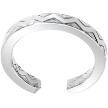 Load image into Gallery viewer, Handcrafted 925 Sterling Silver Zig Zag Pattern Toe Ring

