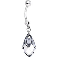 将图片加载到图库查看器，Clear Drop Reversible Belly Ring Created with Crystals
