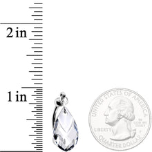 将图片加载到图库查看器，Clear Drop Reversible Belly Ring Created with Crystals
