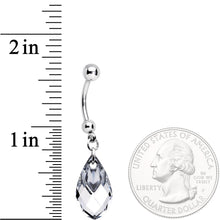 将图片加载到图库查看器，Clear Drop Reversible Belly Ring Created with Crystals

