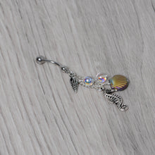将图片加载到图库查看器，Handmade Ocean Joy Dangle Belly Ring Created with Crystals
