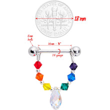 将图片加载到图库查看器，Handmade Gay Pride Nipple Shield Set Created with Crystals
