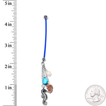 Load image into Gallery viewer, Handmade Nautical Pregnancy Belly Ring Created with Crystals
