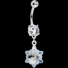 Load image into Gallery viewer, Limited Edition Snowflake Belly Ring Created with Crystals

