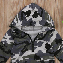 Load image into Gallery viewer, Infant Baby Boy Hooded Camouflage Military Design Romper Warm Spring Autumn Jumpsuit For Baby Kids
