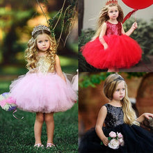 Load image into Gallery viewer, Fancy Wedding Dress Sleeveless Sequins Party Dress For Baby Girl Summer Dresses In Luxury New Elegant Design
