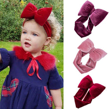 Load image into Gallery viewer, Luxury Retro Modern Kids Girls Baby Toddler Bow Headband Accessories Headwear Big Bowknot For Girls
