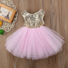 Load image into Gallery viewer, Fancy Wedding Dress Sleeveless Sequins Party Dress For Baby Girl Summer Dresses In Luxury New Elegant Design
