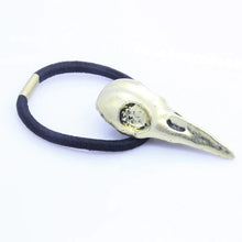 Load image into Gallery viewer, Punk Gothic Metal Crow Skull Hairband Pony Tail Holder Elastic Hair Rope Tie Headwear Women's Accessories
