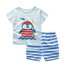 Load image into Gallery viewer, Modern Baby Short Sleeve Clothing Set For Boys And Girls Cotton Underwear SuitSummer Pajamas for Kids
