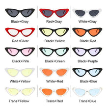 将图片加载到图库查看器，Vintage Cateye Sunglasses For Women In Famous Retro Small Cat Eye Style In NEW Modern Edition with UV400 Protection
