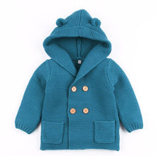 Load image into Gallery viewer, Winter Hooded Knitted Long Sleeve  Sweaters For Newborn Babies
