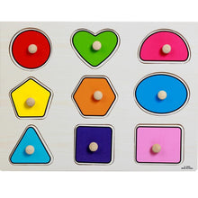 将图片加载到图库查看器，Kid Early Educational Table With Shapes of Vegetables and Animals Baby Hand Grasp Wooden Puzzle Toy Alphabet And Digit Learning Education Child Wood Toy
